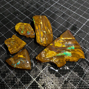 Rough Boulder Opal – Queensland Australia – 5 pieces, 47g, 1.7oZ, 235cts