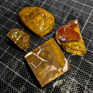 Rough Boulder Opal – Queensland Australia – 4 pieces, 58g, 2.1oZ, 290cts